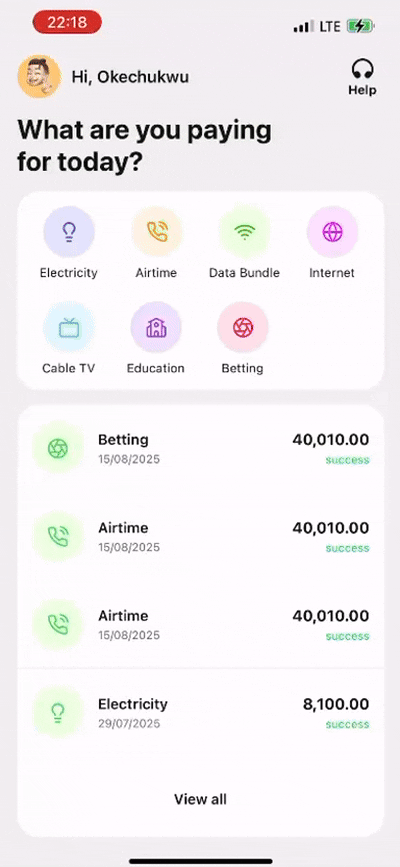 Payhere Bill payment